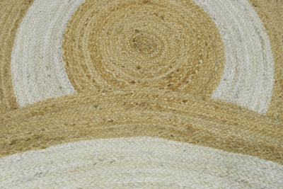 New 100% Natural Fiber 5 Feet Round Jute Rug, hand braided reversible rug | JR003 - The Rug Decor