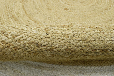 New 100% Natural Fiber 5 Feet Round Jute Rug, hand braided reversible rug | JR004 - The Rug Decor