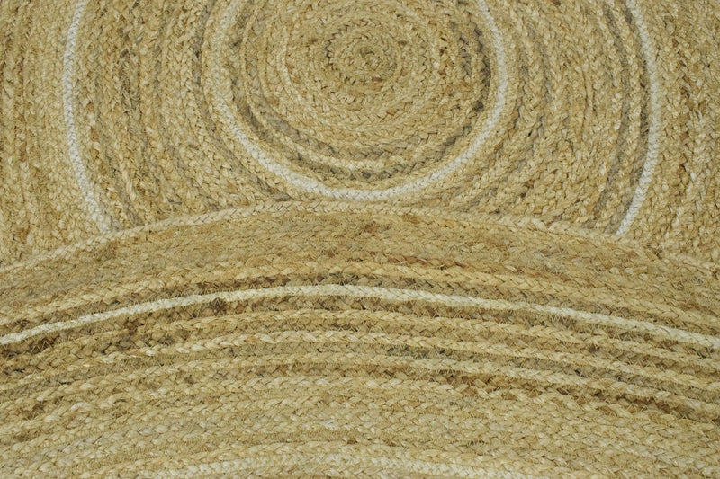 New 100% Natural Fiber 5 Feet Round Jute Rug, hand braided reversible rug | JR005 - The Rug Decor