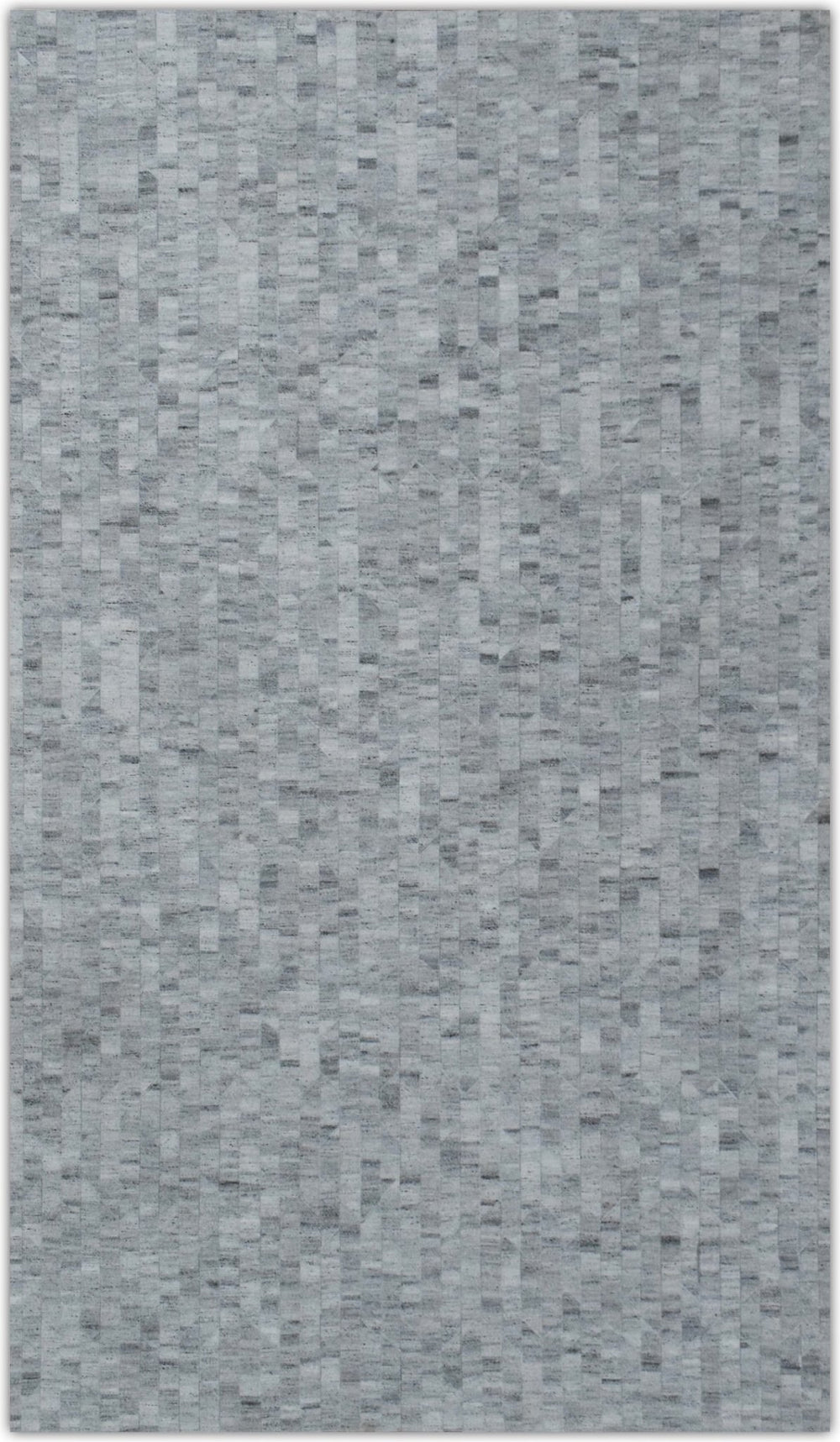 New Hairon 5x8 Leather Stripe Design Handmade Gray and Silver Area Rug, Hand Stitched Genuine Leather Rug | LR13 - The Rug Decor