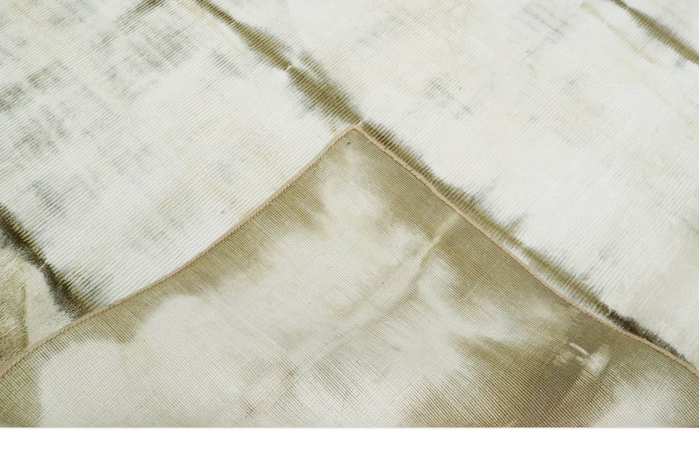 Olive and ivory 6x9 Modern Abstract Hand Woven Art Silk Rug | KNT1 - The Rug Decor