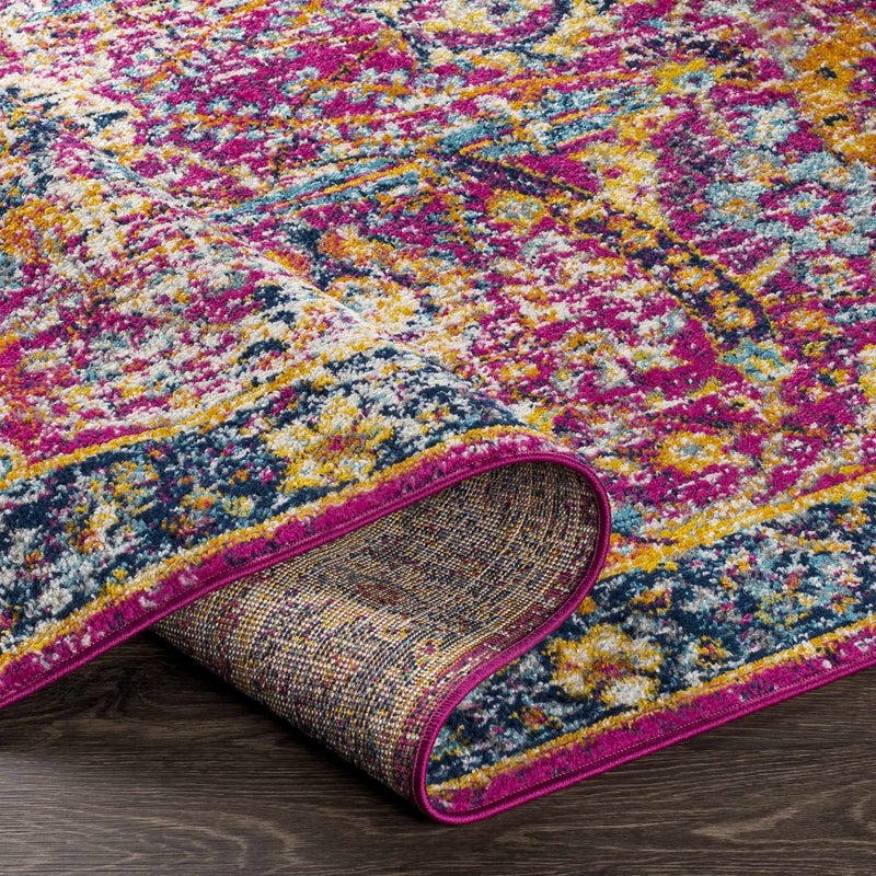 Oriental Oushak Blue, Purple and Ivory Multi size Medium Pile Area Rug - The Rug Decor