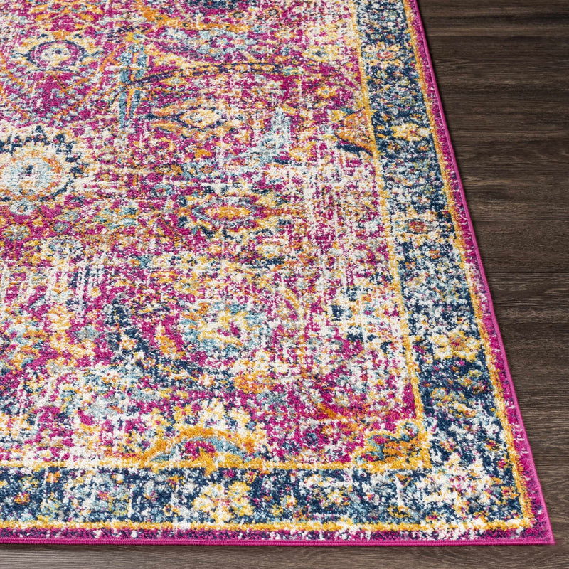 Oriental Oushak Blue, Purple and Ivory Multi size Medium Pile Area Rug - The Rug Decor