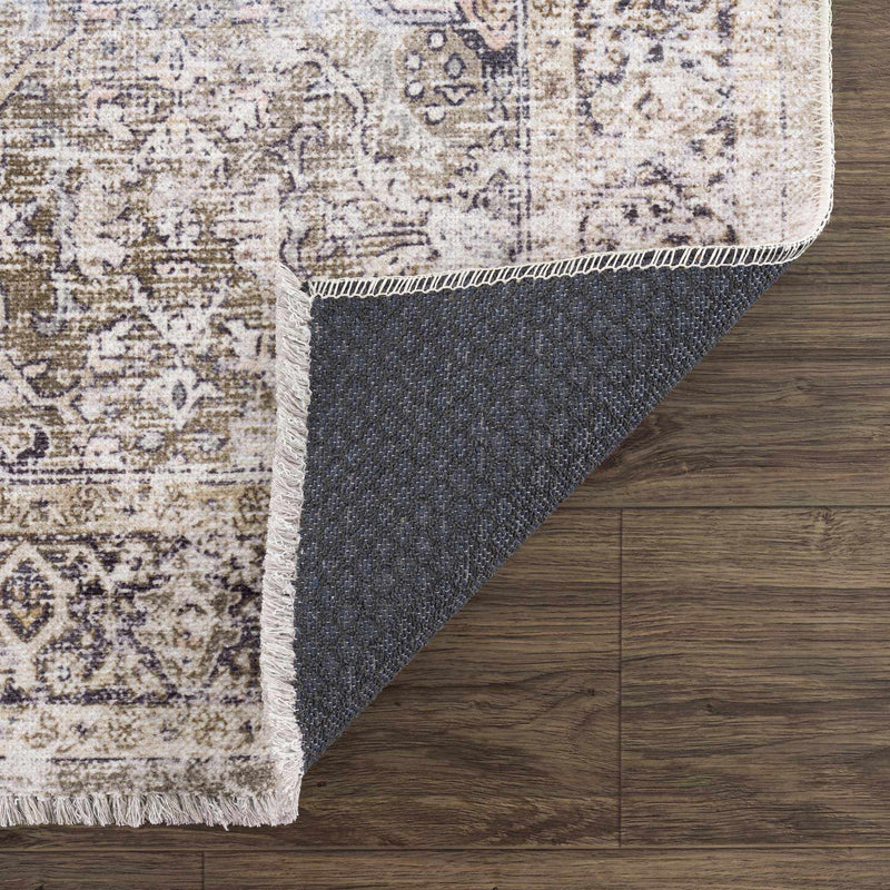 Oriental Transitional Design Beige, Brown and Camel Style Low Pile Area Rug - The Rug Decor