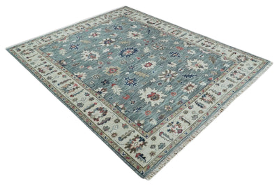 Oushak Gray Silver, Ivory and Beige 3x5, 4x6, 5x8, 6x9, 8x10 and 9x12 Hand Knotted Traditional Antique Persian Wool Area Rug | TRD2803 - The Rug Decor