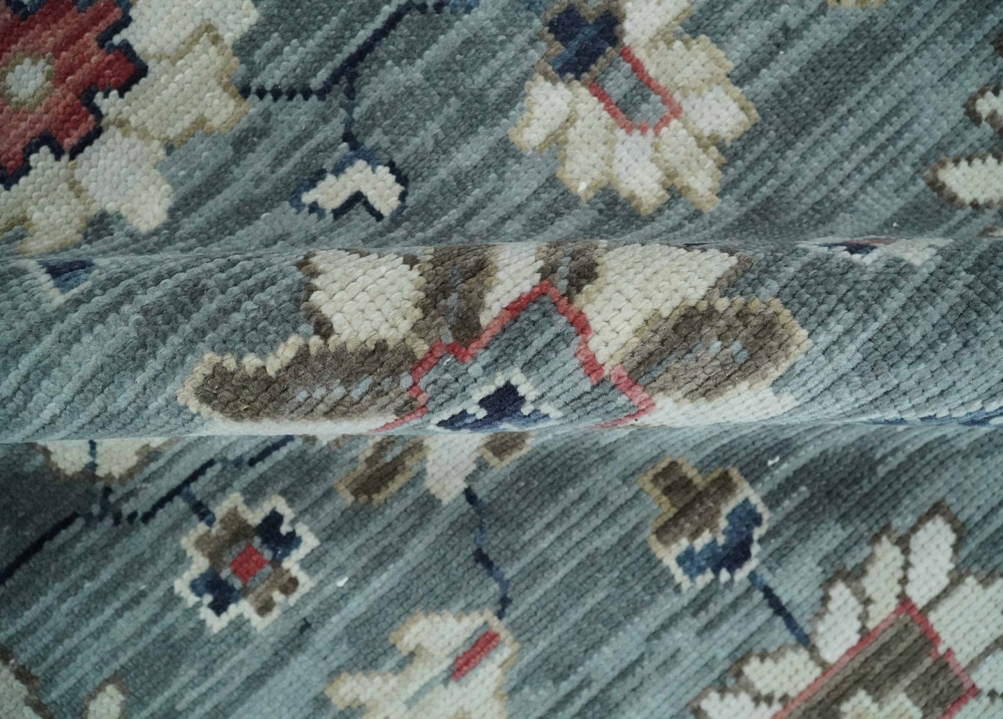 Oushak Gray Silver, Ivory and Beige 3x5, 4x6, 5x8, 6x9, 8x10 and 9x12 Hand Knotted Traditional Antique Persian Wool Area Rug | TRD2803 - The Rug Decor