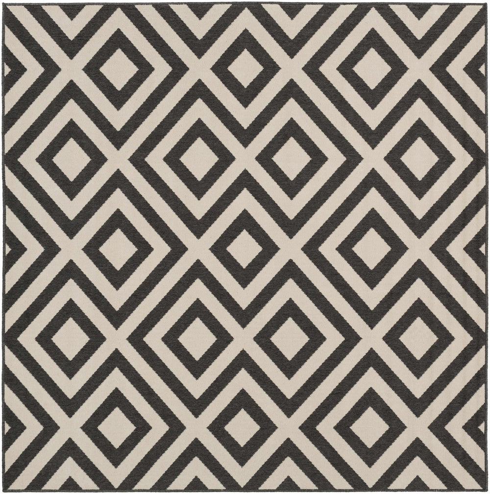 Outdoor Safe Modern Geometric Beige and Charcoal Multi size Area Rug - The Rug Decor