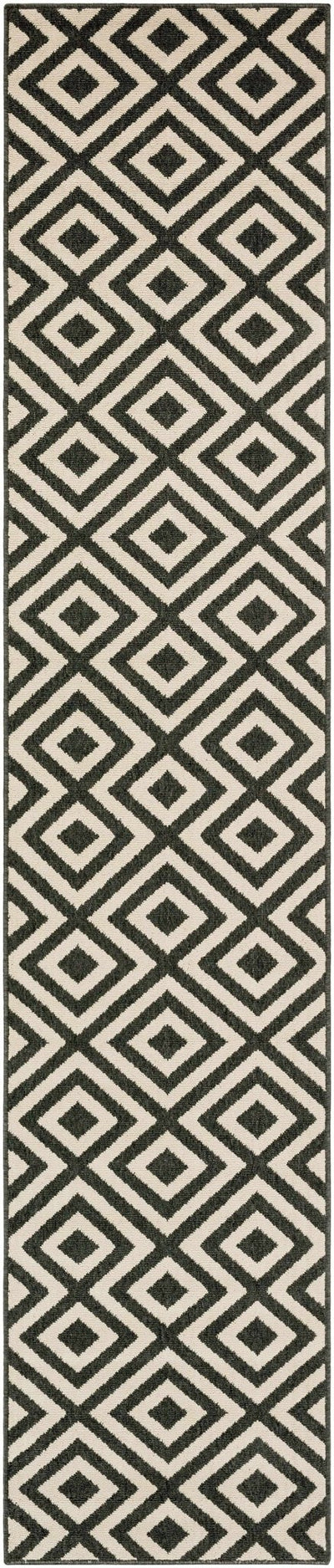 Outdoor Safe Modern Geometric Beige and Charcoal Multi size Area Rug - The Rug Decor