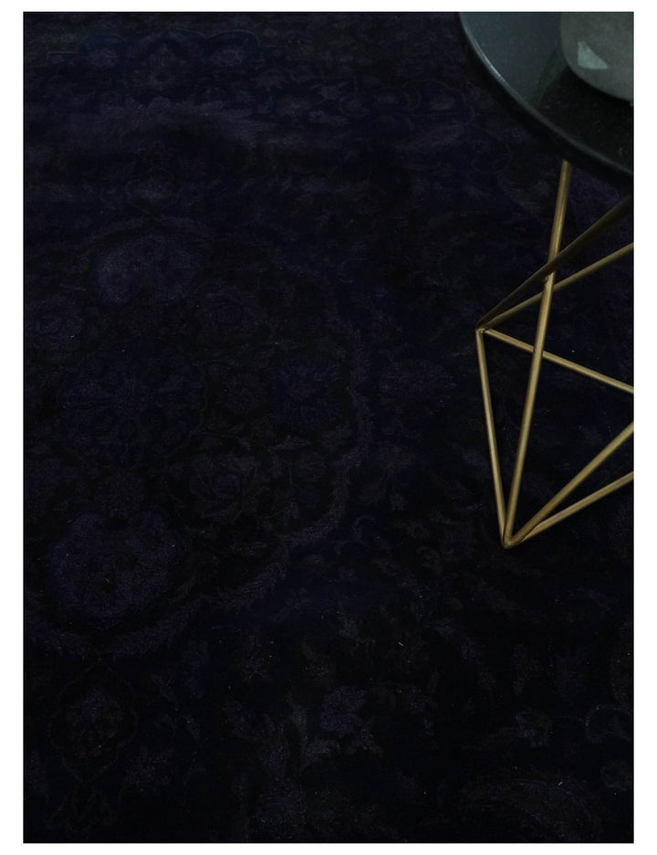 Overdyed Royal Dark Purple Hand Knotted 8x10 Traditional Oushak Design Wool Accent Rug | N362810 - The Rug Decor