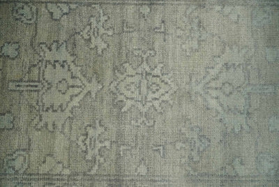 Persian Oushak 2x3 Hand Knotted Beige and Gray Traditional Wool Rug | N5423 - The Rug Decor