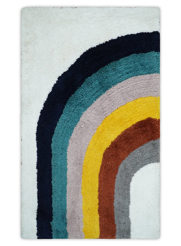 Plush Rainbow Kids, Nursery and Playroom Rug, 3x5, 4x6 and 5x7 Hand Woven Shag - The Rug Decor