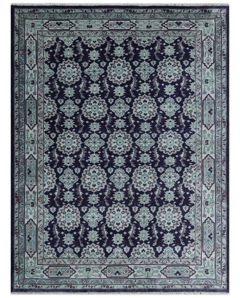 Premium Antique Style Silver, Gray and Black Hand knotted Traditional wool Area Rug - The Rug Decor