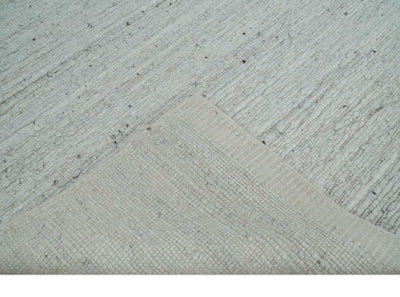 Premium Contemporary loop Pile Ivory Hand woven wool Area Rug - The Rug Decor