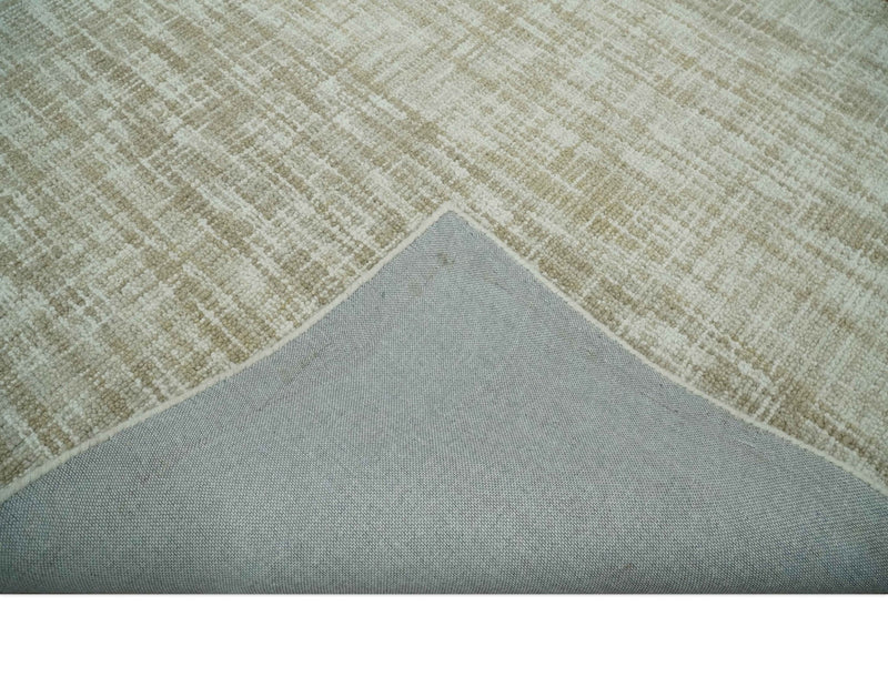 Premium Look 5x8 Ivory and Olive Traditional Abstract Hand Tufted Wool Area Rug - The Rug Decor