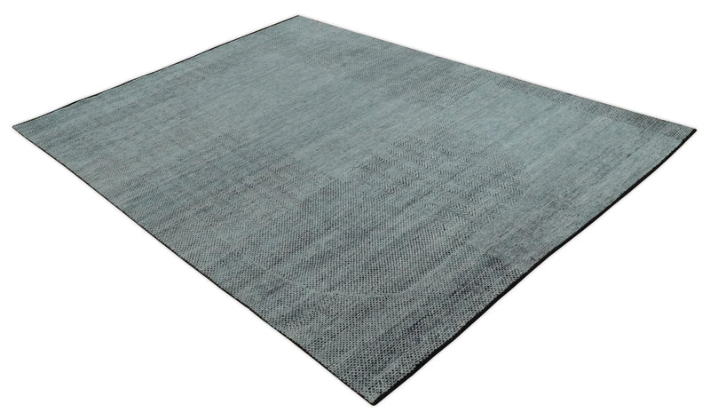 Premium Silver, gray and charcoal Contemporary Design 9x12 Hand knotted wool Area Rug - The Rug Decor