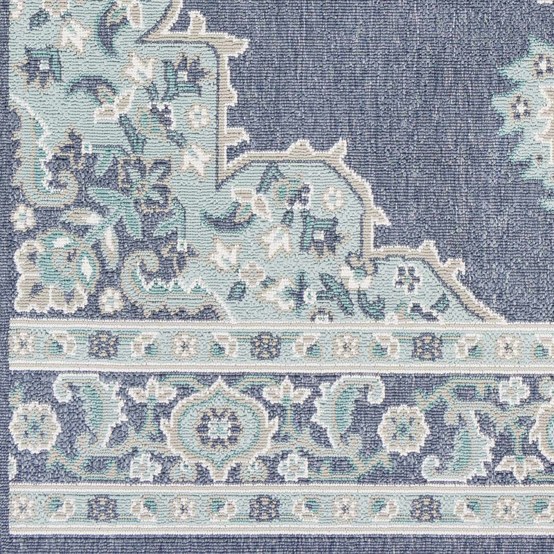 Premium style Blue, Teal and green Traditional Medallion Outdoor Safe Area Rug - The Rug Decor