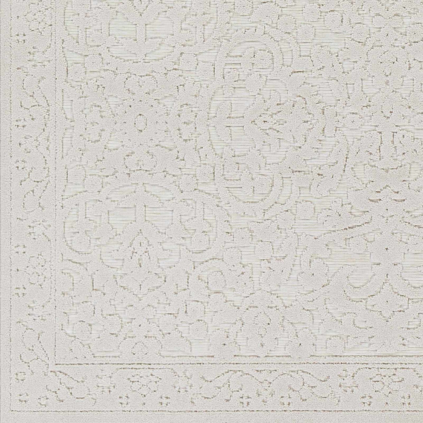 Premium style contemporary self Texture Ivory Outdoor Safe Area Rug - The Rug Decor