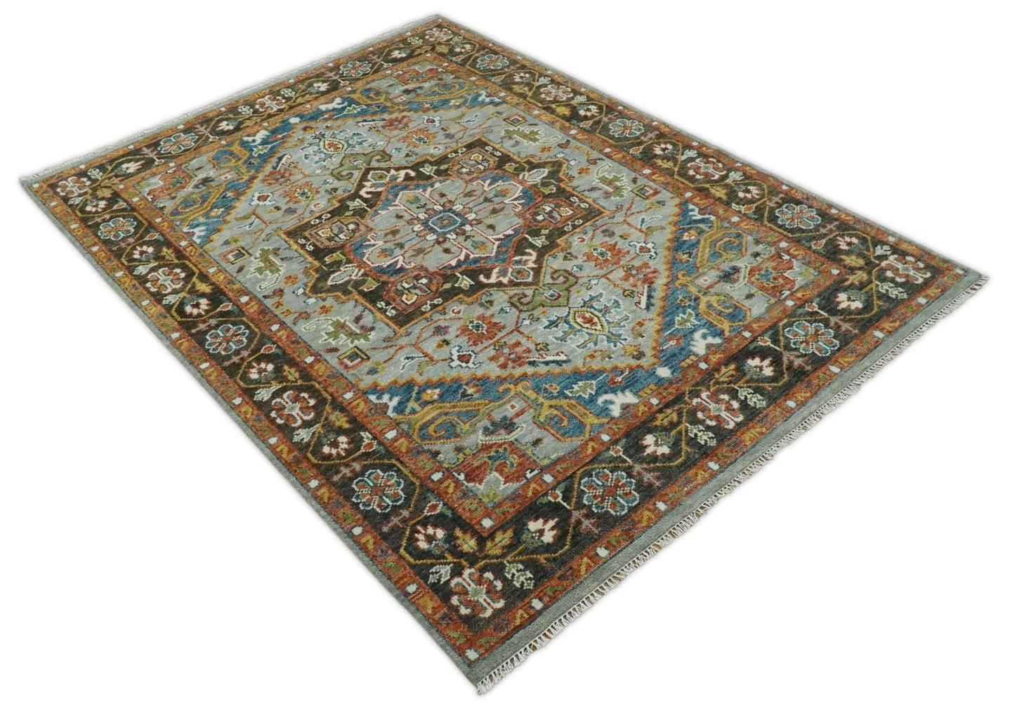 Ready to Ship 8x10, 9x12, 10x14 Traditional Antique Style Medallion Hand Knotted Area Rug - The Rug Decor