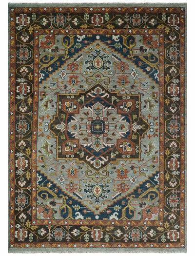 Ready to Ship 8x10, 9x12, 10x14 Traditional Antique Style Medallion Hand Knotted Area Rug - The Rug Decor