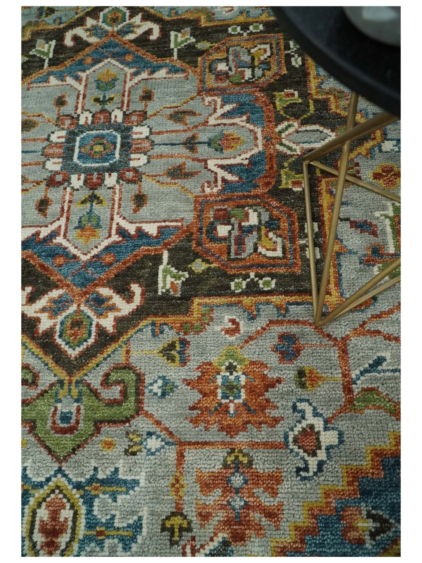 Ready to Ship 8x10, 9x12, 10x14 Traditional Antique Style Medallion Hand Knotted Area Rug - The Rug Decor