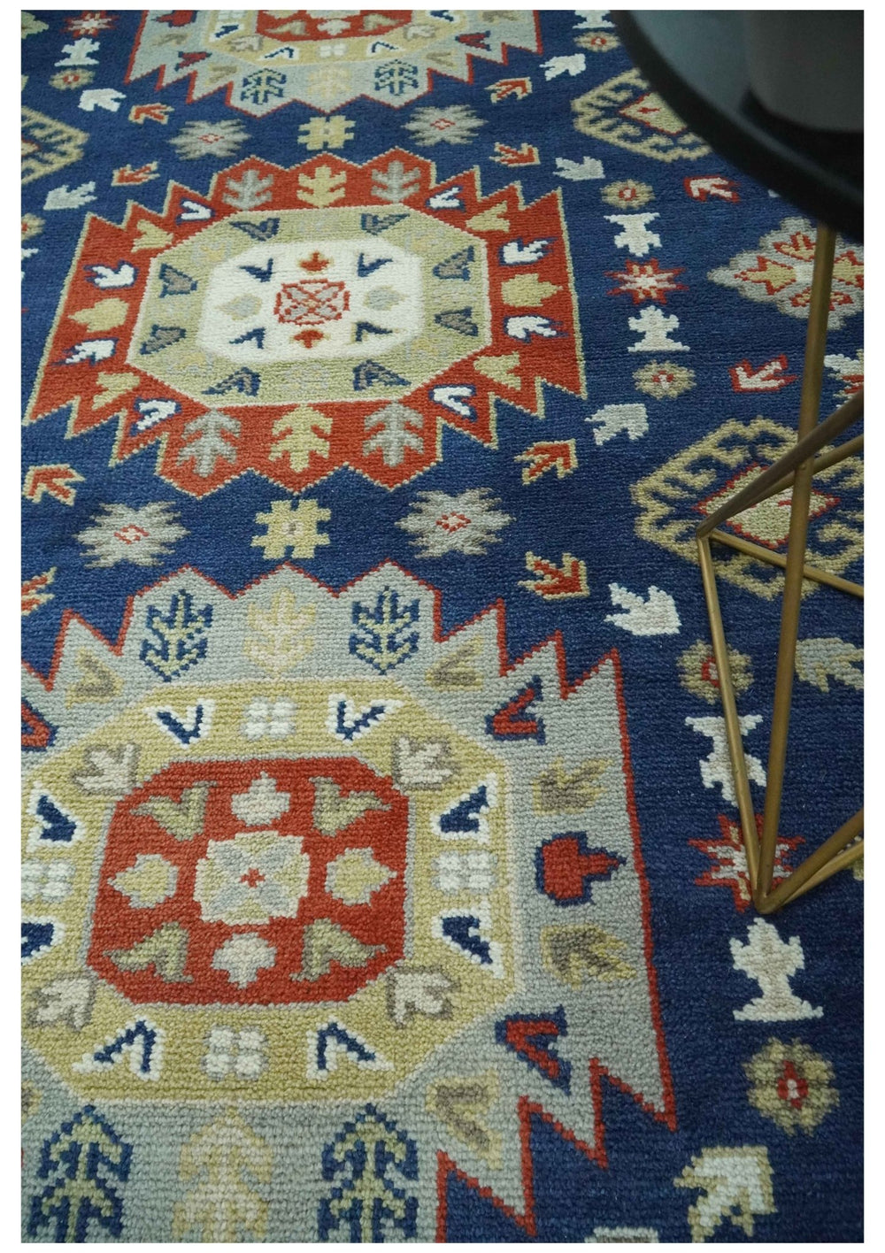 Red, Brown and Olive Traditional Hand knotted Custom Made Wool Area Rug - The Rug Decor