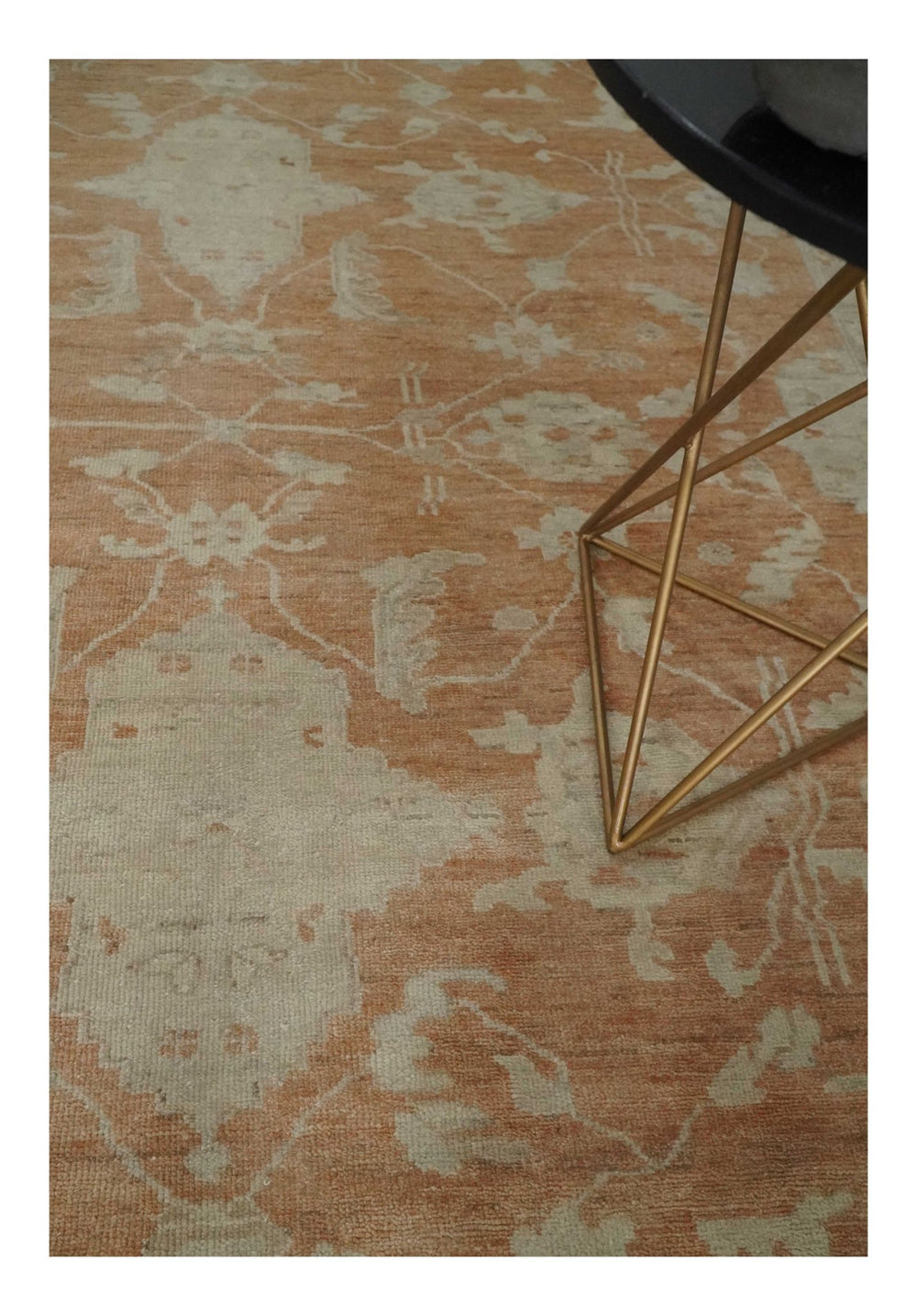 Rust and Beige Hand knotted Oriental Oushak 8x10 wool Area Rug - The Rug Decor