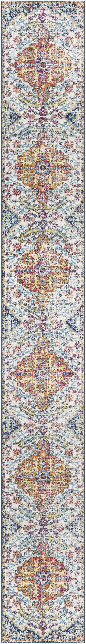 Rust, Ivory and Teal Traditional Medallion Heriz Multi size Turkish Design area Rug - The Rug Decor