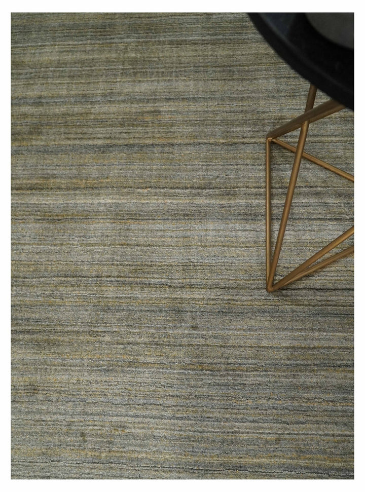 Shaded Beige Scandinavian 5x7 Blended Bamboo Silk Flatwoven Area Rug, Dinning, Kids Rug | HL45 - The Rug Decor