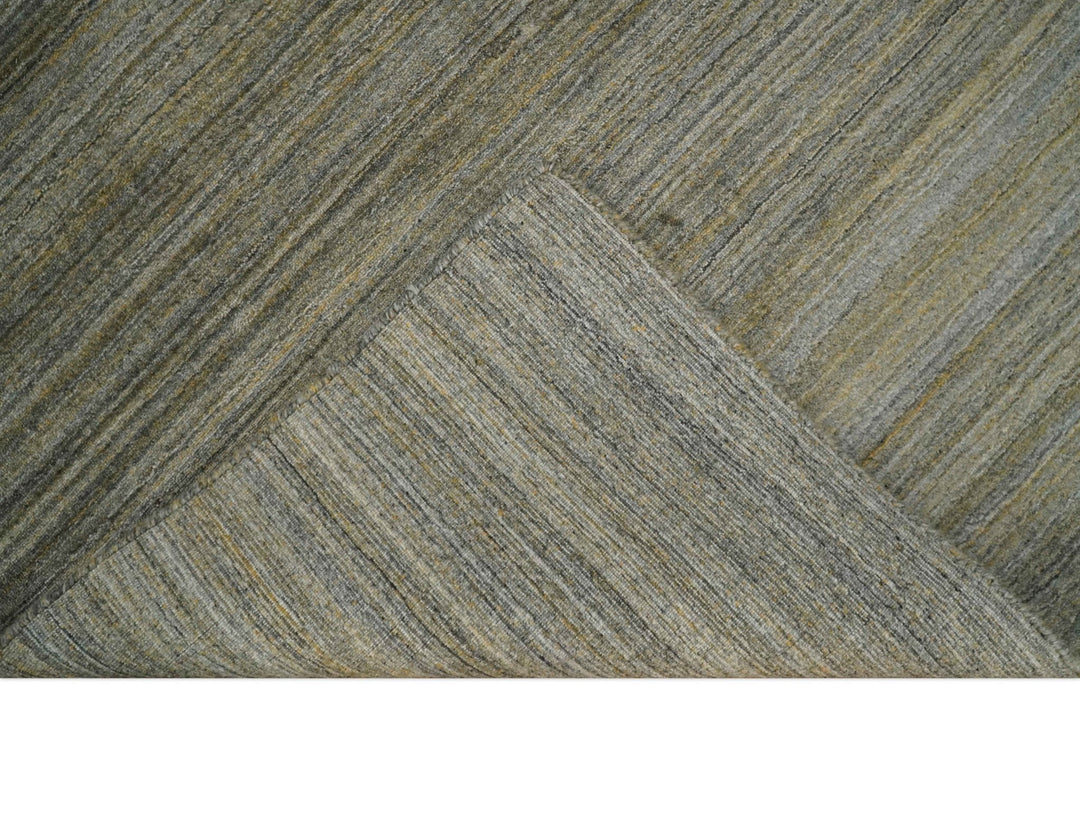 Shaded Beige Scandinavian 5x7 Blended Bamboo Silk Flatwoven Area Rug, Dinning, Kids Rug | HL45 - The Rug Decor