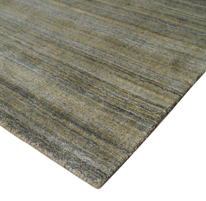 Shaded Beige Scandinavian 5x7 Blended Bamboo Silk Flatwoven Area Rug, Dinning, Kids Rug | HL45 - The Rug Decor