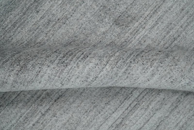 Shaded Silver Gray Scandinavian 5x7 Blended Bamboo Silk Flatwoven Area Rug, Dinning, Kids Rug | HL31 - The Rug Decor