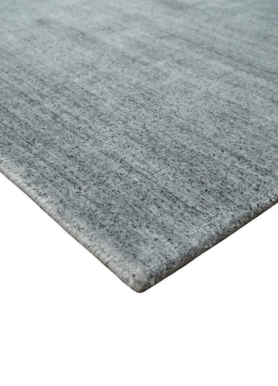 Shaded Silver Scandinavian 5x7 Blended Wool Flatwoven Area Rug, Dinning, Kids Rug | HL29 - The Rug Decor