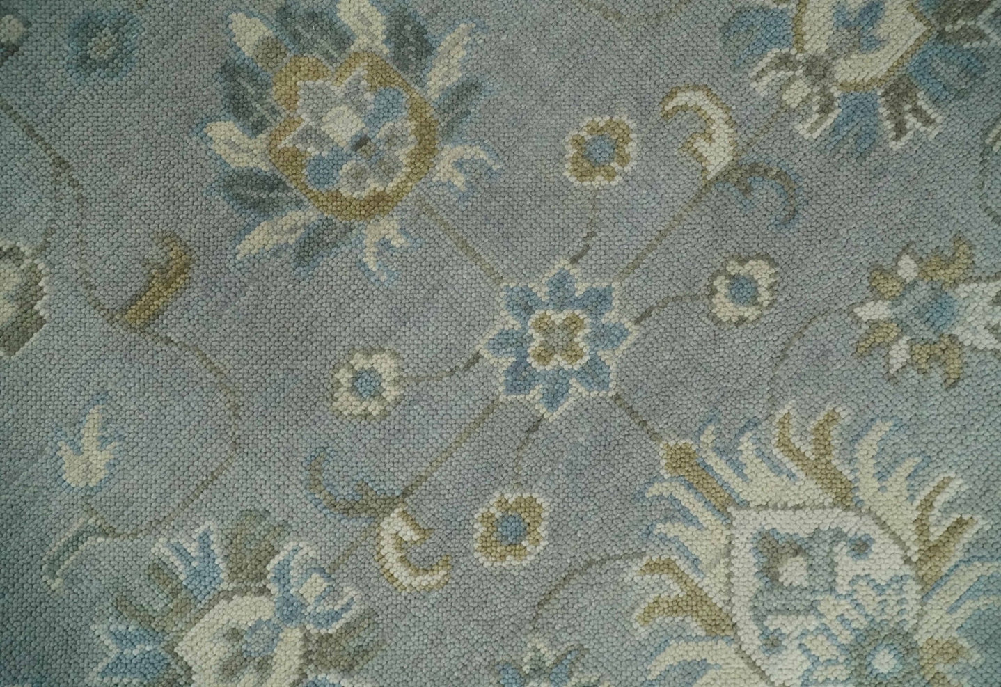 Silver and Brown 6x9, 8x10, 9x12, 10x14 and 12x15 Antique Traditional Persian Oushak Wool Rug | NT2 - The Rug Decor