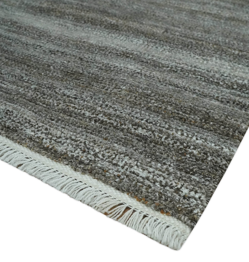 Silver and Charcoal Modern Abstract 5x8 Dari Pet yarn Area Rug - The Rug Decor