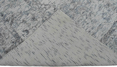Silver and Gray Handmade Area Rug Made With Fine Viscose - The Rug Decor
