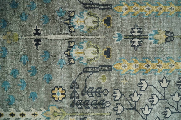 Silver and Ivory 8x10, 9x12, 10x14 and 12x15 Hand Knotted Traditional Persian Vintage Oushak Wool Rug | TRDCP870810 - The Rug Decor