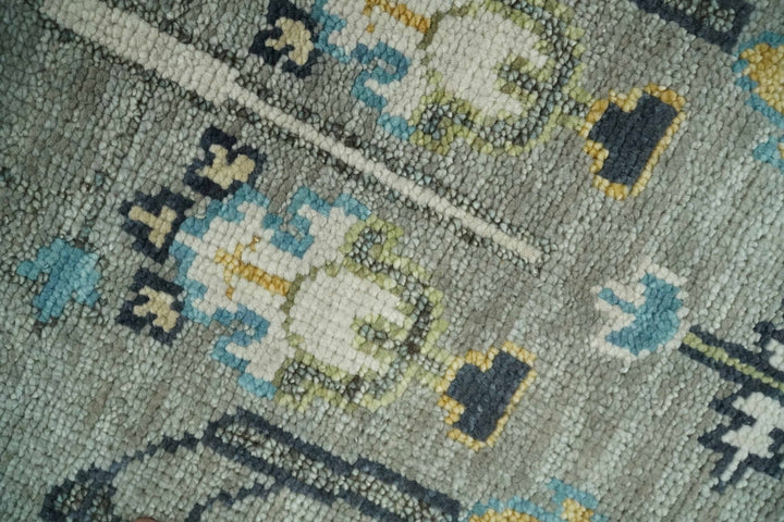 Silver and Ivory 8x10, 9x12, 10x14 and 12x15 Hand Knotted Traditional Persian Vintage Oushak Wool Rug | TRDCP870810 - The Rug Decor