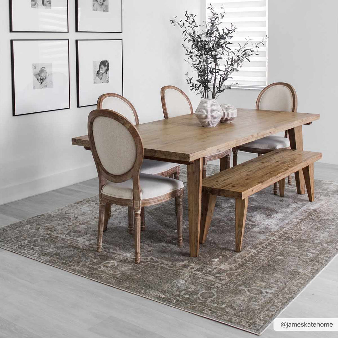 Silver, Gray and Brown Machine woven Traditional Machine washable area Rug - The Rug Decor