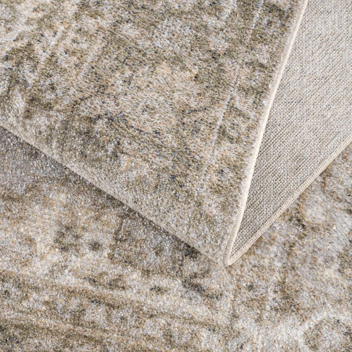 Silver, Gray and Brown Machine woven Traditional Machine washable area Rug - The Rug Decor