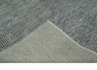 Silver, Gray and Charcoal Contemporary Hand knotted 6.6x10 wool Area Rug - The Rug Decor