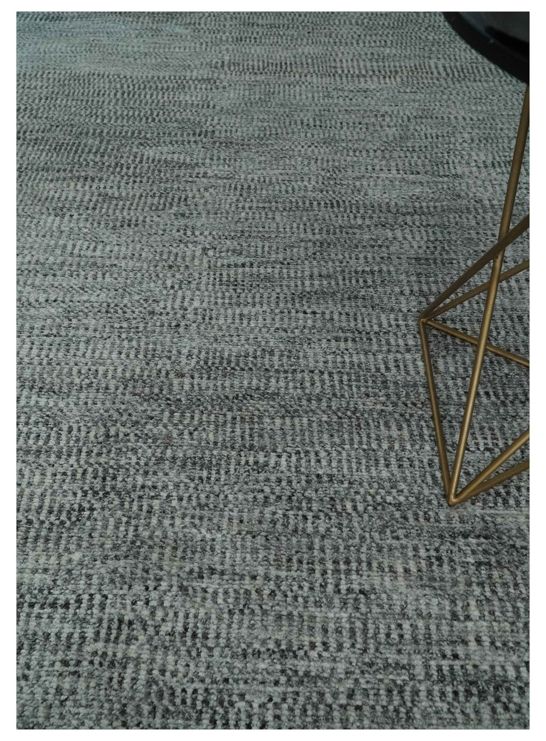 Silver, Gray and Charcoal Contemporary Hand knotted 6.6x10 wool Area Rug - The Rug Decor