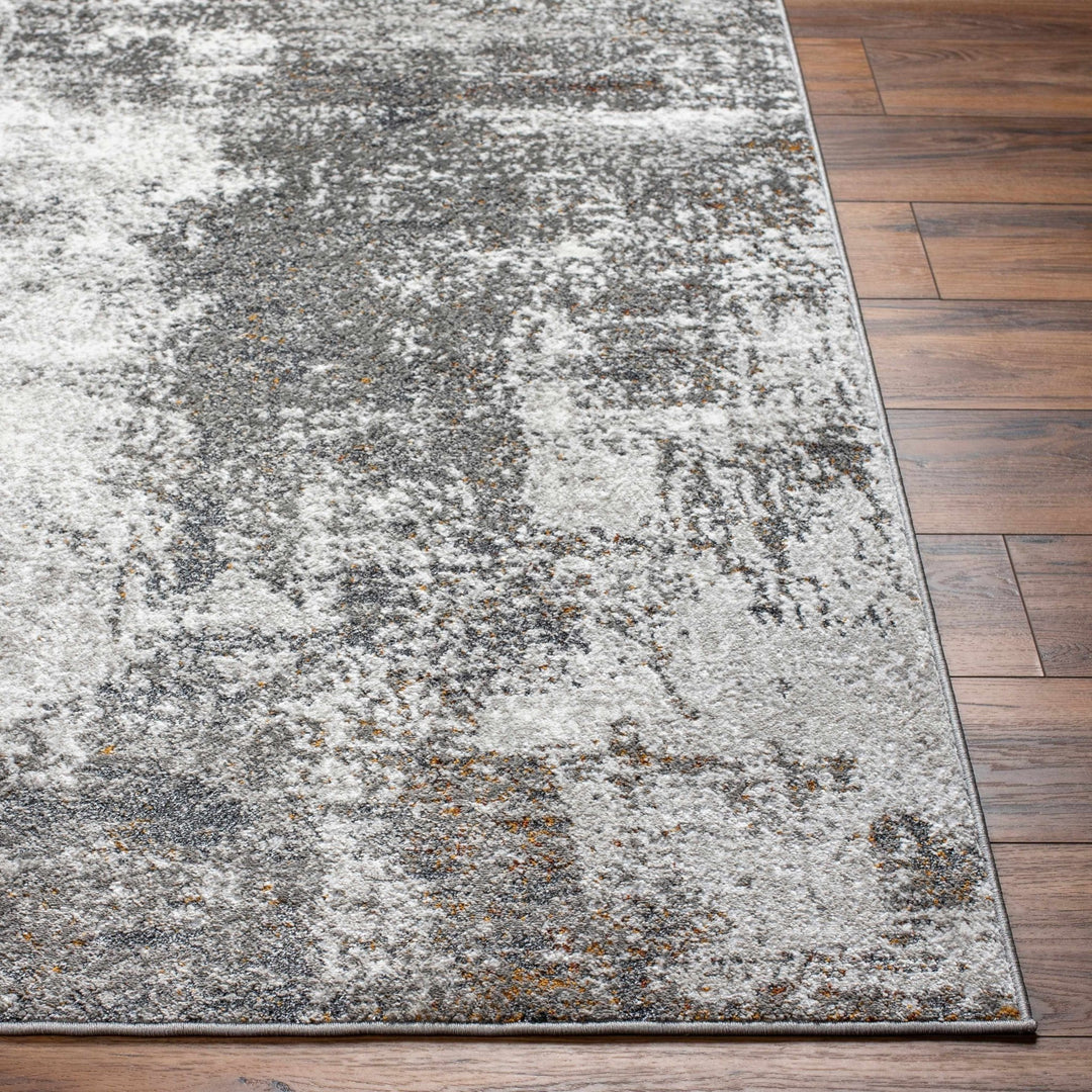 Silver, Gray, Charcoal and Gold Modern Area Rug - The Rug Decor