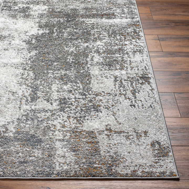 Silver, Gray, Charcoal and Gold Modern Area Rug - The Rug Decor
