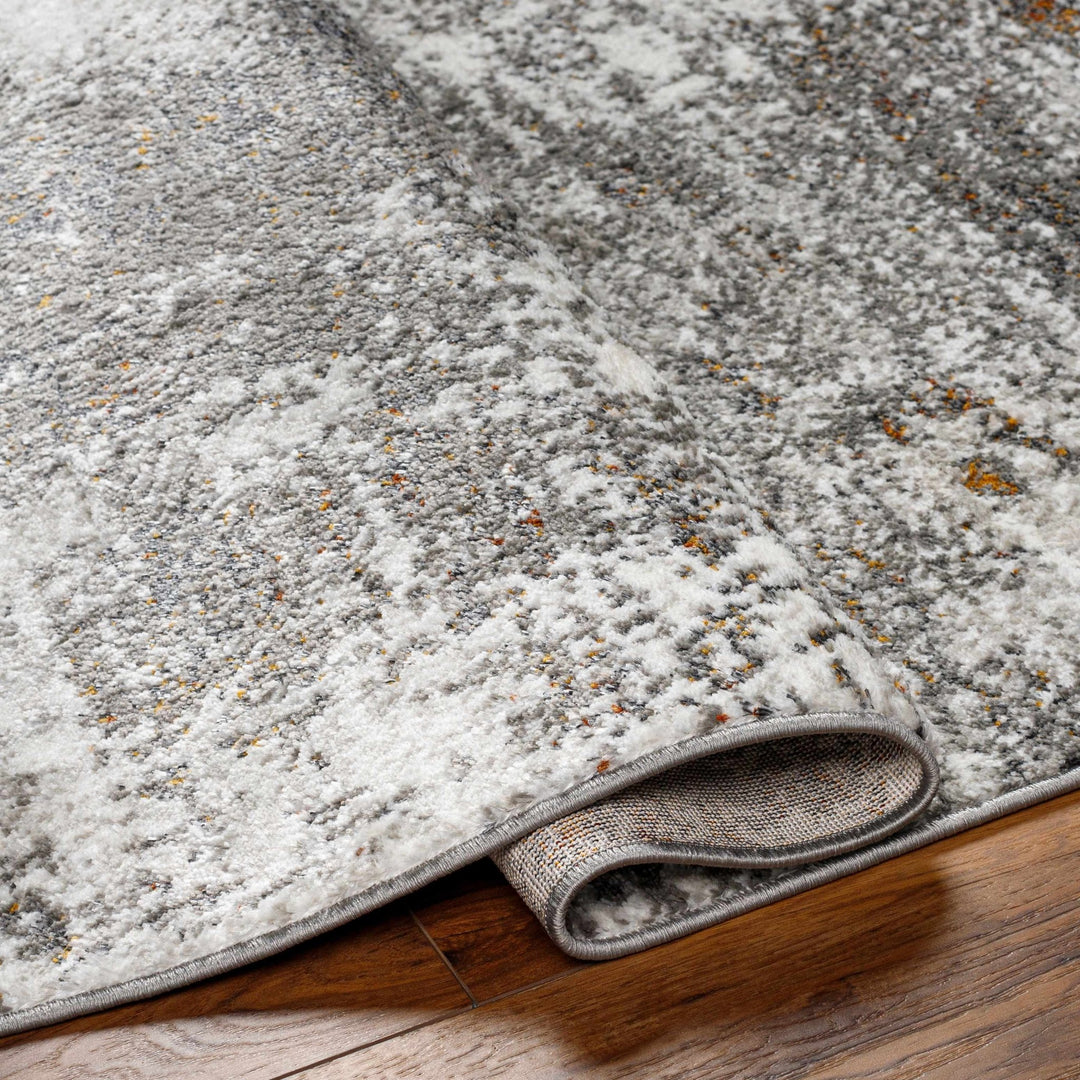 Silver, Gray, Charcoal and Gold Modern Area Rug - The Rug Decor