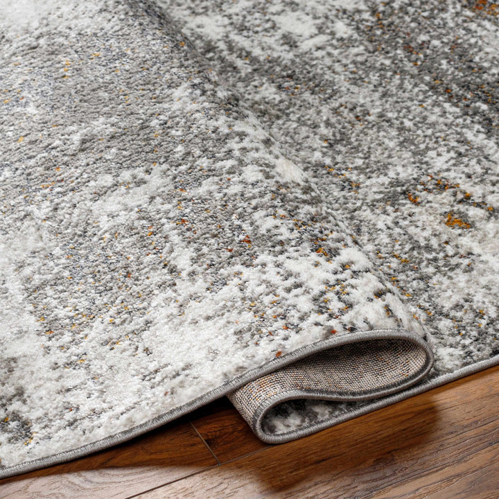 Silver, Gray, Charcoal and Gold Modern Area Rug - The Rug Decor