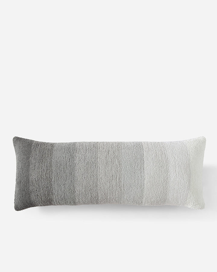 Simple and Elegant Granite and Marigold Striped Lumbar Pillow - The Rug Decor