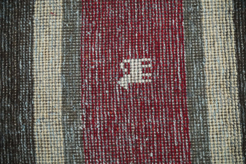 Small 1.5x2 Red, Ivory and Brown Wool Hand Knotted traditional Persian Vintage Antique Southwestern Gabbeh Rug| TRDCP311152 - The Rug Decor