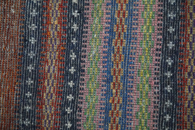 Small 1.5x2 Rust and Blue Wool Hand Knotted traditional Persian Vintage Antique Scandinavian Gabbeh Rug| TRDCP315152 - The Rug Decor