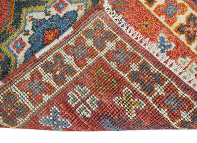 Small 2x3 Red Rust Wool Hand Knotted traditional Persian Persian Vintage Antique Southwestern Kazak | TRDCP18023 - The Rug Decor