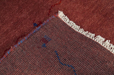 Small 2x3 Red Rust Wool Hand Knotted traditional Southwestern Gabbeh | TRDCP16923 - The Rug Decor